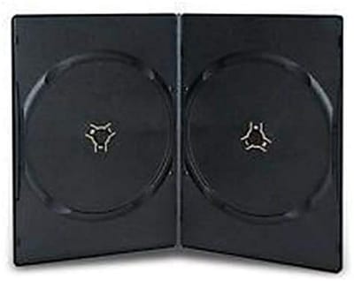 Dailygoods- DVD Case Dubbel - 7mm Rug - Voor 2 Schijven - Patent Locking Hub - Milieuvriendelijk - Duidelijke Buitenwrap voor Inlay - Dvd Hoes