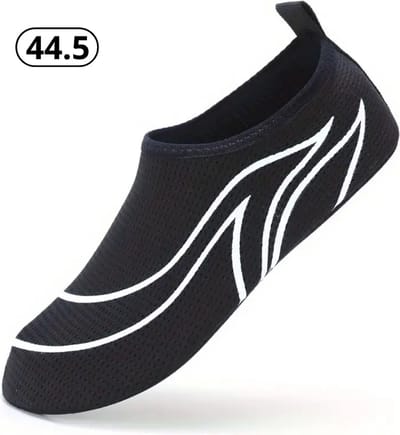 Bovista Waterschoenen Voor Kinderen & Volwassenen - Aqua Shoes - Aquaschoenen - Afzwemschoenen - Zwemles Schoenen - Zwart & Wit - Maat 44.5