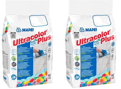 Mapei Ultracolor Plus Voegmortel - Waterafstotend & Schimmelwerend - Kleur 100 Wit - 5 kg 2 stuks