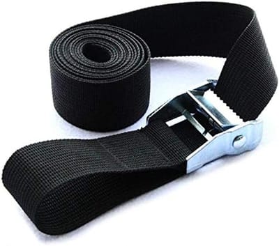 Spanbanden Set - Sjorbanden Ratelbanden - Vervoer Vastzetten - Metalen Gesp - 1 Meter - Zwart