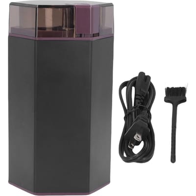 Elektrische Koffiemolen 150W 30000RPM Transparant Deksel Elektrische Koffiebonenmolen met Reinigingsborstel L(for 6.5-9kg) black