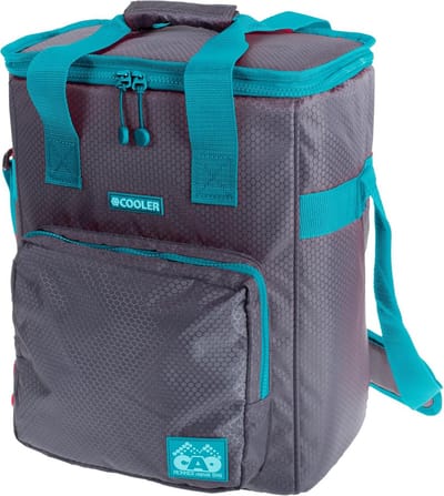 Koelbox Grijs/Rood, 20 L, 28 x 19 x 36 cm - Duurzaam en Compact