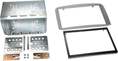 2-DIN Paneel geschikt voor Alfa Romeo 147 (Typ 937) / GT (Typ 937) 2001-2010 - Kleur: zilver