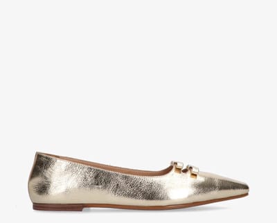 Tango rea bow ballerina's platina leer