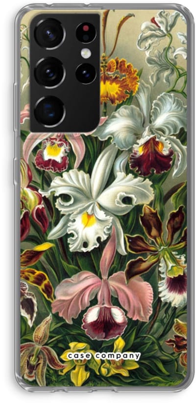 Case Company® - Hoesje geschikt voor Samsung Galaxy S21 Ultra hoesje - Haeckel Orchidae - Soft Cover Telefoonhoesje - Bescherming aan alle Kanten en Schermrand