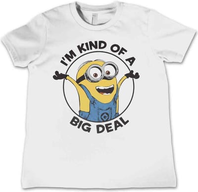 Minions Kinder Tshirt -Kids tm 4 jaar- I'm Kind Of A Big Deal Wit