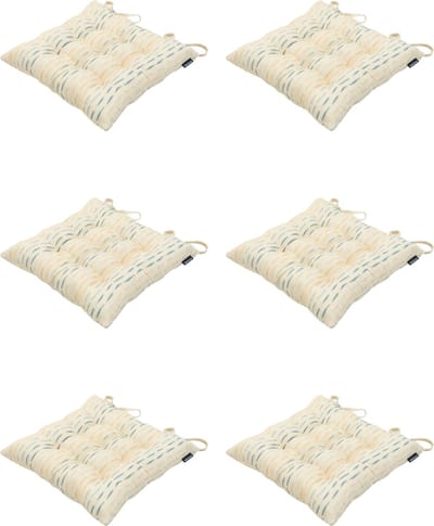 Madison - Zitkussen - Universeel - 6 stuks - 46 x 46 cm - Ann Blue - Tuin - Waterafstotend