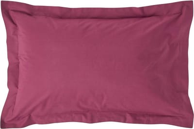 Homescapes Kussensloop 50x75 cm met Rand (Oxford) – Bordeaux – 100% Egyptisch Perkal Katoen – 200 TC