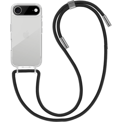 ShieldCase shockproof hoesje met koord geschikt voor iPhone Air (transparant) – sterke case met valbescherming, draagkoord en dunne pasvorm