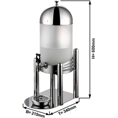 GGM Gastro Milch-/ Saftspender - 7 Liter - Chrom Zilver