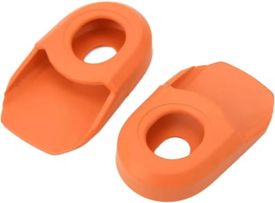Crank Arm Beschermers voor Fietsen - Siliconen Covers voor Crankset, Bescherming voor Mountainbike en Racefiets Onderdelen (Oranje)