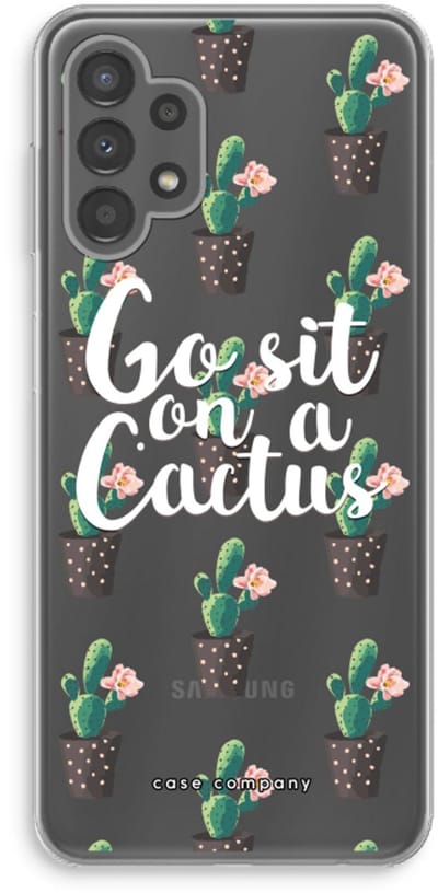 Case Company® - Hoesje geschikt voor Samsung Galaxy A13 4G hoesje - Cactus quote - Soft Cover Telefoonhoesje - Bescherming aan alle Kanten en Schermrand