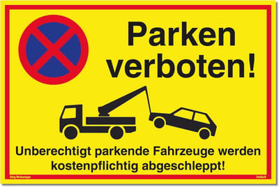Parkeren Verboden Bord | PVC Schild 30 x 20 cm | Onbevoegd Parkeren Wordt Gesleept | UV-Bescherming