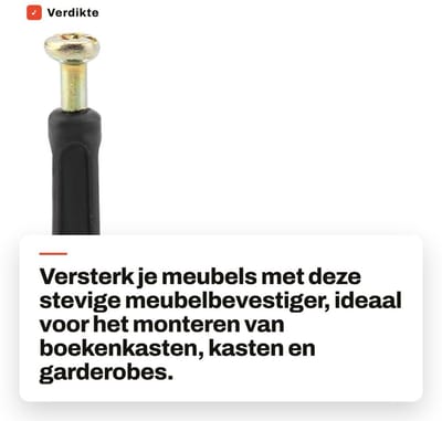 Dailygoods- Meubelbevestiger - Stevige Deuvelconnector - Cam Lock Verbindingsschroef - Hoogwaardig Koolstofstaal - Veilig en Niet Giftig - Eenvoudige Installatie - Meubelverbinder