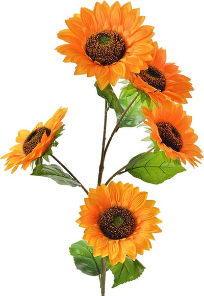 Clayre & Eef Kunstbloem Zonnebloem 99 cm Geel Kunststof