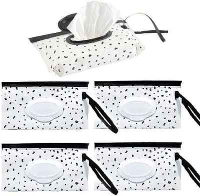 Babydoekjes Dispenser - Vochtige Doekjes Houder - Reizen en Onderweg - Hervulbaar en Lekvrij - 24 x 13.5 cm - Assorti