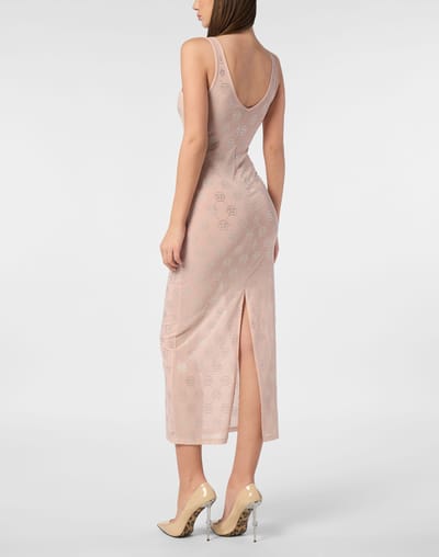 Long Dress Monogram Strass