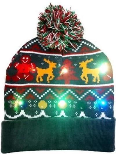 Kerstmuts Met Lichtjes - LED - 13