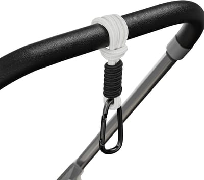 Kinderwagen Haken - Buggy Clips - Handen Vrij Houden - Aluminiumlegering - 22 cm - Wit