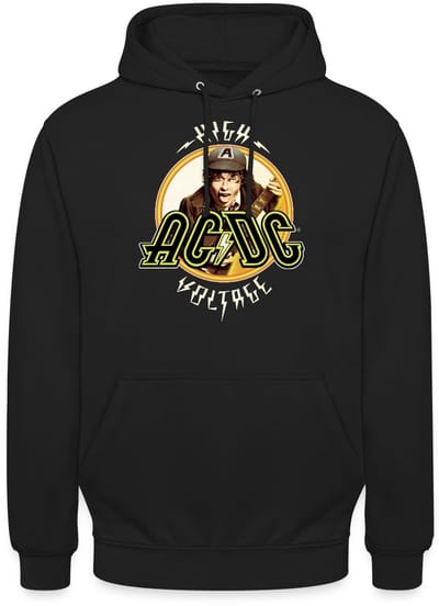 AC/DC Logo High Voltage Album Angus Young Hoodie Unisex