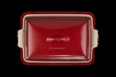 Le Creuset Ovenschaal Rechthoekig Kersenrood - 3,8L + deksel