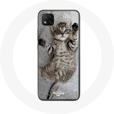 Xiaomi Redmi 9C hoesje Bengaalse kitten slaapt