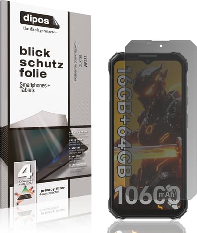 dipos – Matte Privacy Screenprotector geschikt voor Oukitel WP23S | Anti-Spy Beschermfolie
