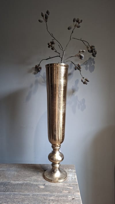 Vaas goud metaal 67 hoog