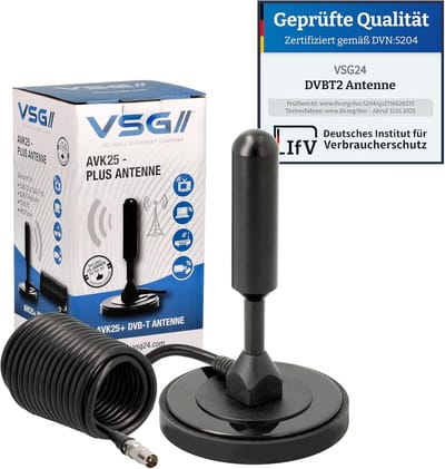 DVB-T2 HD Binnen en Buiten Antenne met Krachtige Ontvangst en 5m Kabel