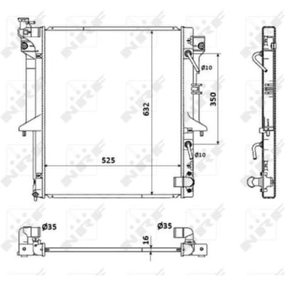 Radiator, motorkoeling NRF 53909