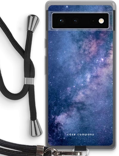 Case Company® - Hoesje met koord geschikt voor Google Pixel 6 hoesje met Koord - Nebula - Telefoonhoesje met Zwart Koord - Bescherming aan alle Kanten en Over de Schermrand