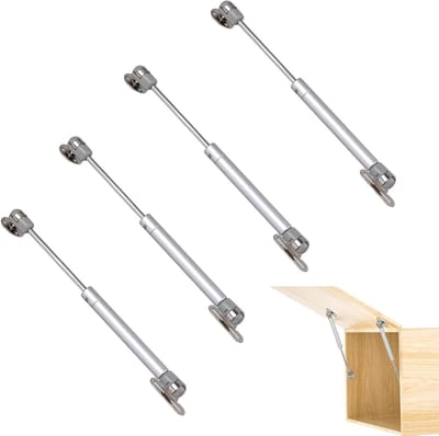 Vervangingsonderdelen voor Keukenmeubels - 4 Stuks Gasveren voor Kastdeuren en Achterkleppen, Hydraulische Demper voor Optimale Sluiting