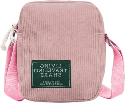 Schoudertas van koord voor vrouwen, kleine tas met ritszakken, retro stijl, ideaal voor dagelijks gebruik en reizen