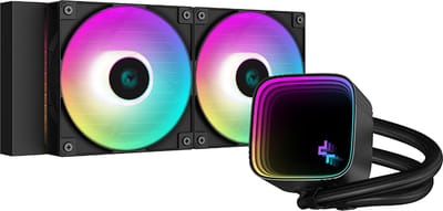 DeepCool LS520SE 240mm ARGB Water Cooler, 2x 120mm PWM ARGB High Performance Fan, sockets: Intel: LGA2066/2011-v3/2011/1700/1200/1151/1150/1155 AMD: AM5/AM4,L.S.P Cable