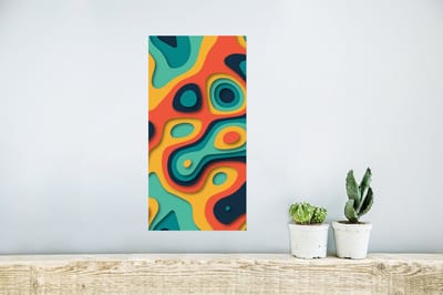 Poster Cirkel - Patronen - Kleuren - 20x40 cm