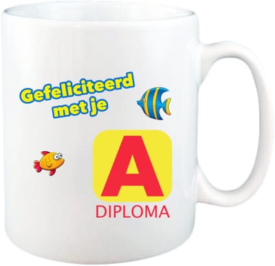 Zwemdiploma A mok - Gefeliciteerd met je zwemdiploma - 330 ml