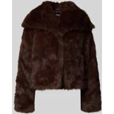 Relaxed fit jack van imitatiebont met haakjessluiting, model 'DAWN LIFE'