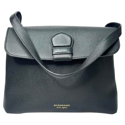 Burberry Medium Camberley Schoudertas in Zwart Leder