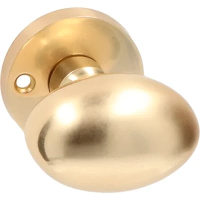 Avenue Deurkruk Op Rozet Ovaal - Messing - Goud - Rozet Diam. 53 Mm