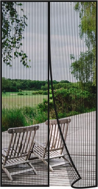 Magnetisch Vliegengordijn 90x205cm - Zwart, Ademend Insectenwerend Gaas voor Balkondeur - Sluit Automatisch