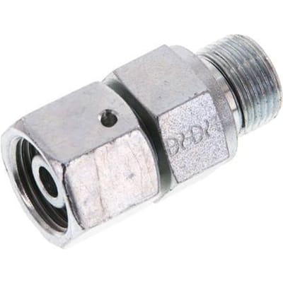 10S & G3/8'' Verzinkt Stalen Rechte Draaidoorvoer Buitendraad 630bar NBR O-ring en Afdichtconus Verstelbaar ISO 8434-1
