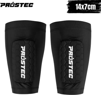 Prostec Ingebouwde Scheenbeschermer Sleeves - Voetbal Scheenbeschermer Sokjes - Maat L - Zwart