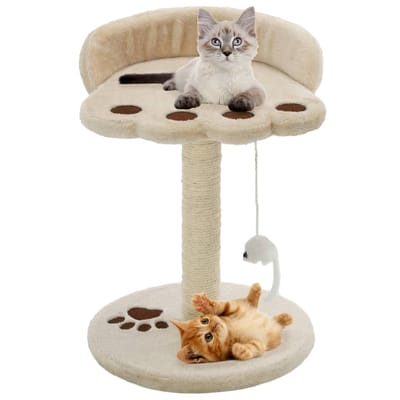 vidaXL - Kattenkrabpaal - met - sisal - krabpaal - 40 - cm - beige - en - bruin