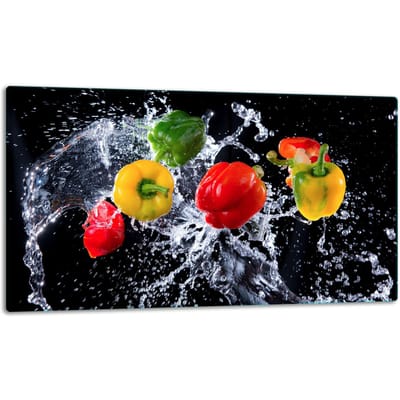 TMK ArtDeko Serie - Snijplank - Glas - 52x30cm - Paprika Motief