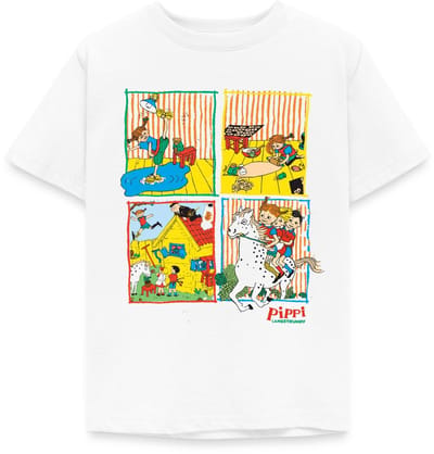 Pippi Langkous En Je Vrienden Tegels T-Shirt Kinderen