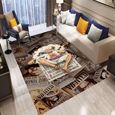 Anime One Piece Karakters Luff Vloerkleden Kamer Voetmat Vloer Antislip Groot Tapijt Huis Slaapkamer Decoratie 50X80CM