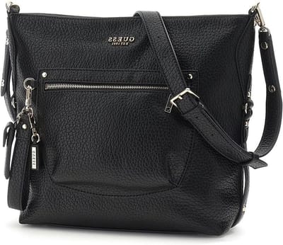 Schoudertas Dames - Crossbody Tas Bucket - Dagelijks Gebruik - Eco Kunstleer - 28 x 10 x 25 cm - Zwart