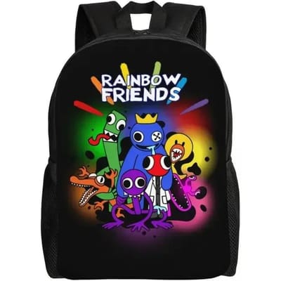 Custom Rainbows Friends Hug It Out Reisrugzak Mannen Vrouwen School Computer Boekentas Videogame Studenten Dagrugzak Tassen black