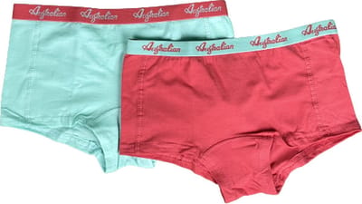 Australian Meisjes ondergoed boxers Blauw-Roze 2-Pack maat 146-152