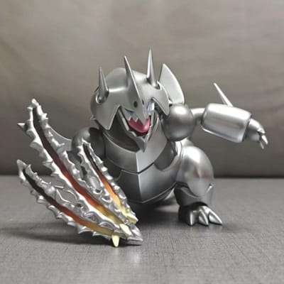 Heet 1/20 Pocket Monsters Mega Aggron Anime Actiefiguur Model Speelgoed Bureau Verzamelsieraden Verjaardag Duurzame Cadeaus gray